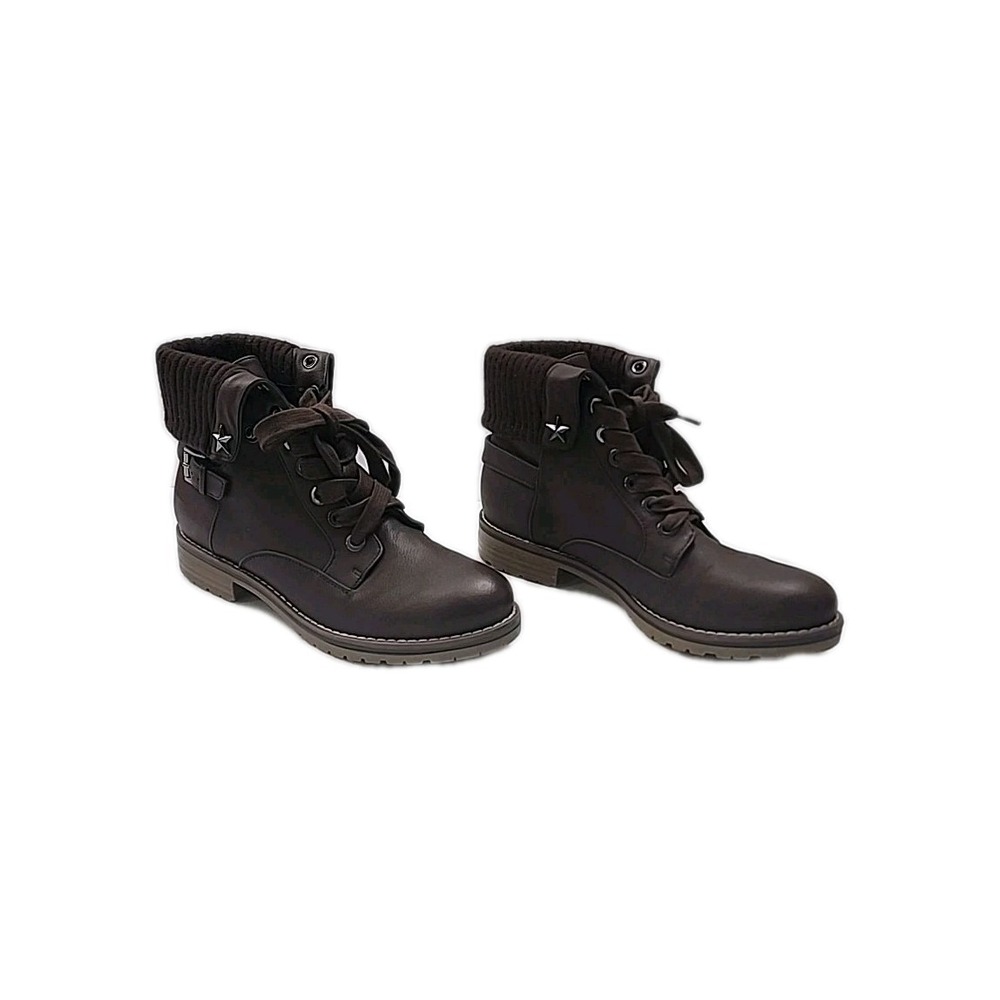 Tommy Hilfigure Oranda 2 BROWN Leather BOOT LACE UP SIZE 9M In Box